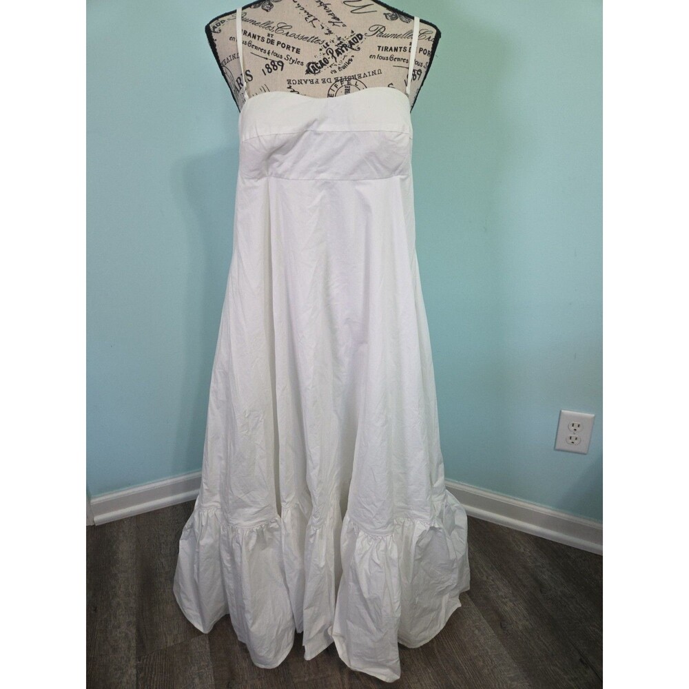 Hazel and olive puffer white maxi dress new with tags large Ivory white wedding